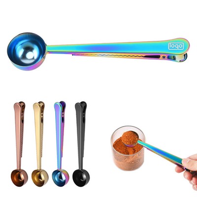 2" 1 Stainless Steel Coffee Spoon & Clip
