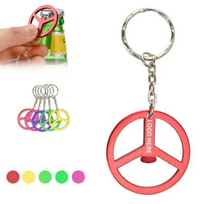 Aluminum Wheel Keychain Bottle Opener