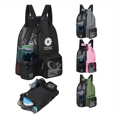 Drawstring Mesh Sports Backpack
