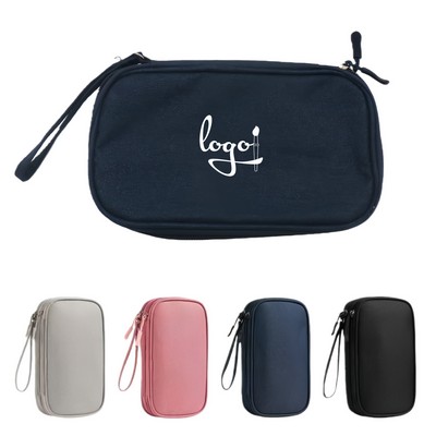 Two-Layer Oxford Data Cable Organizer Bag