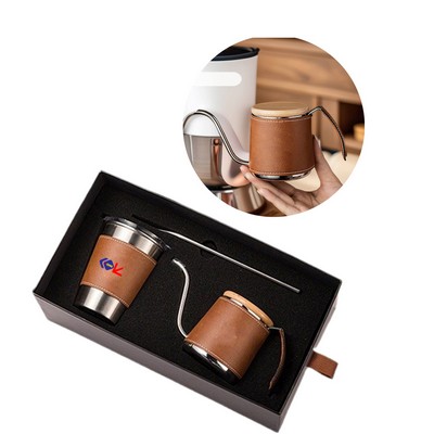 Stainless Steel Hand Drip Coffee Set with Gift Box