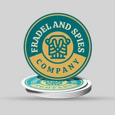 Custom Round Paper Coaster - 3" Dia x 40 pt Thickness