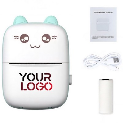 Mini Pocket Printer, Portable Thermal Printer with one Roll Printing Paper