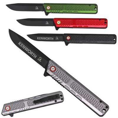 Sleek Stainless Steel Comfort Grip Folding Knife
