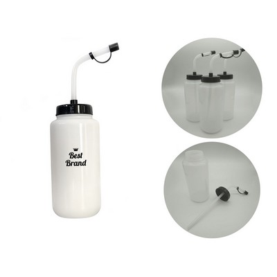 34Oz Sports Water Bottle With Long Straw