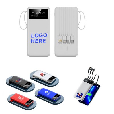 Compact 20000mAh Power Bank with LED Light