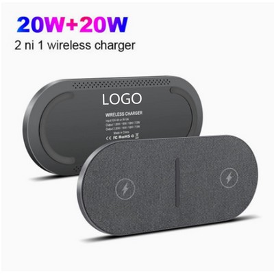 20W 2-in-1 Wireless Charger With Dual Fast Charging