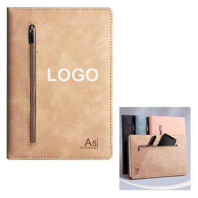 Leather Zipper Notebook