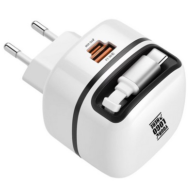 65W Retractable Cable Fast Charger