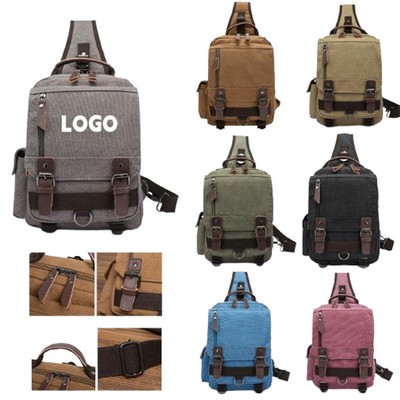 Retro Canvas Crossbody Sling Bag