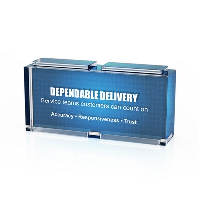 Stackable Award Clear Acrylic Wide Block - Middle