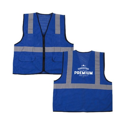 High Visibility Safety Vest with 4 Pockets