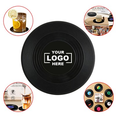 Retro Music Vinyl Record Coaster