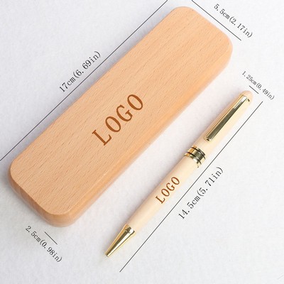 Wooden Signature Pen Wooden Box Set
