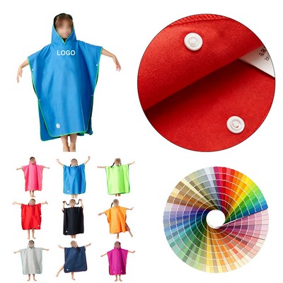 Hooded Kids Beach Towel Poncho