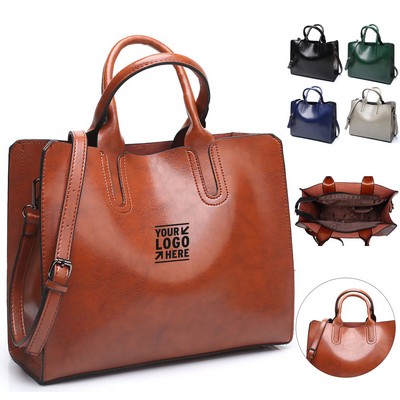 Elegant Faux Leather Shoulder Tote