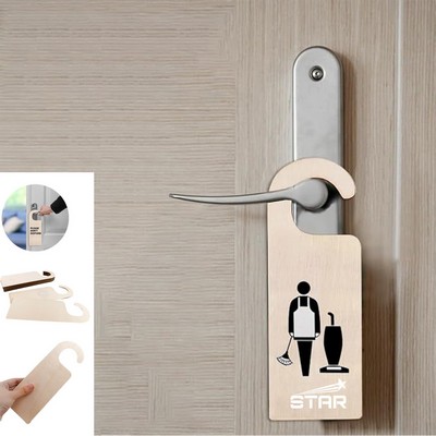 Natural Boxwood Door Handle Hanger with Modern Minimalist Design