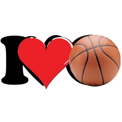 I Love Basketball Maxi Magnet (8 Square Inch)