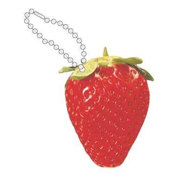 Strawberry Promotional Key Chain w/ Black Back (4 Square Inch)