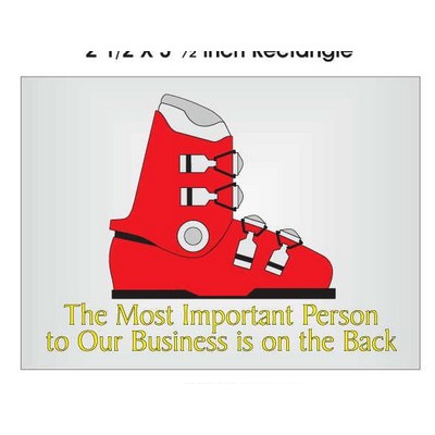 Ski Boot Rectangle Photo Hand Mirror (2½"x3½")