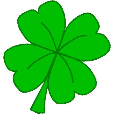 Four Leaf Clover Promotional Magnet w/ Strip Magnet (8 Square Inch)