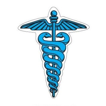 Caduceus Promotional Magnet w/ Strip Magnet (2 Square Inch)