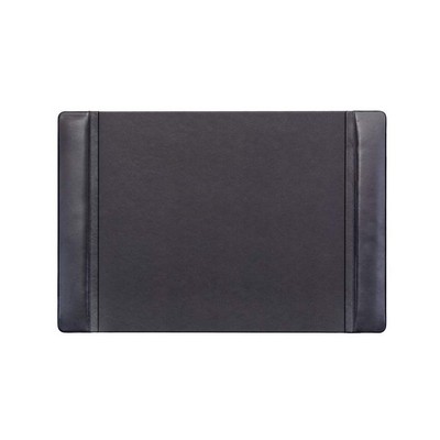 Classic Black Leather Side Rail Desk Pad (25.5"x17.25")