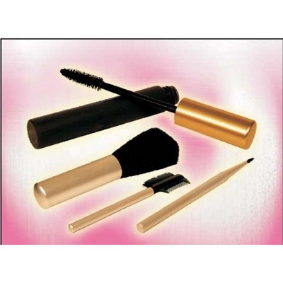 Makeup Brush Set Rectangle Badge w/ Bar Pin (2"x3")