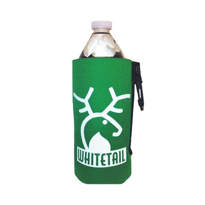 Premium Collapsible Foam Bottle Bag Insulators W/ Clip