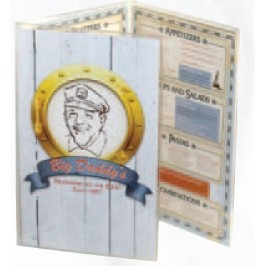 Clear Heat Sealed Triple Continuous Menu Jackets (8 1/2"x14" Inserts)PER DOZEN