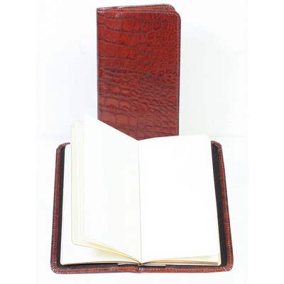 Embossed Leather Pocket Planner w/Blank Pages