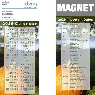 Full Color Calendar Magnet (3 1/2"x8 1/2")