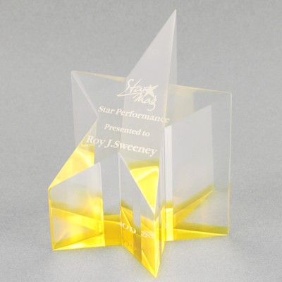 Acrylic Star 2 Award (5"x 4"x 4-3/4")