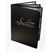 Chelsea Quad Booklet/6 View Menu Jacket w/Solid Back Panel (Holds 4 1/4"x11" Inserts)