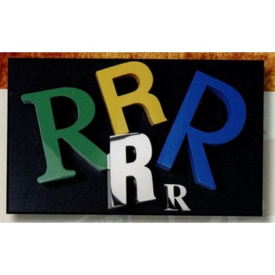Reverse Channel Fabricated Stainless Finish 12" Letters w/ 1" Depth