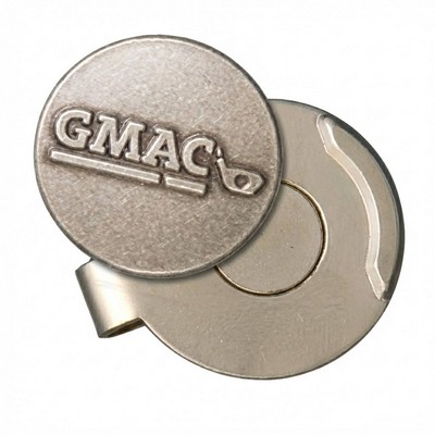 Economy Hat Clips Pearl Nickel w/ 3/4" Nickel Silver Ballmarker