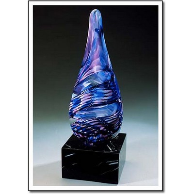 Aqua Sculpture w/ Marble Base (4.5"x13.75")
