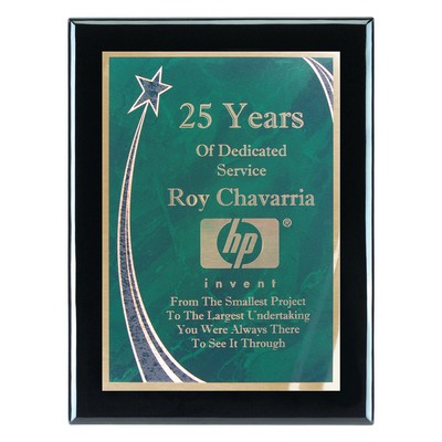 Plaque - 8"x10" Wall Plaque w/ Green Rising Star Achievement Plate (6"x8")