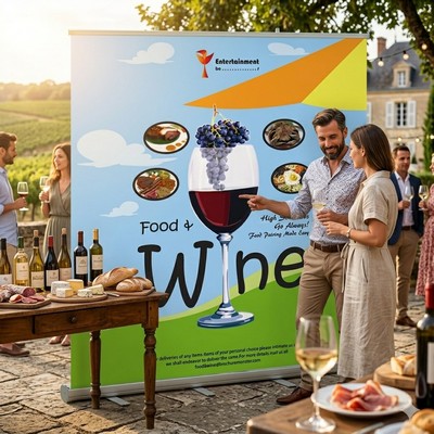 Standard Retractable Banner Stand Kit, Fabric (96" x 80")