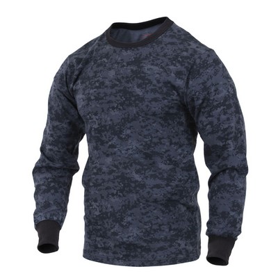 Midnight Digital Camo Long Sleeve T-Shirt (S-XL)
