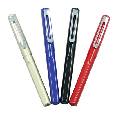 High Quality Stainless Steel Gel Pen With Hollow Out Metal Clip