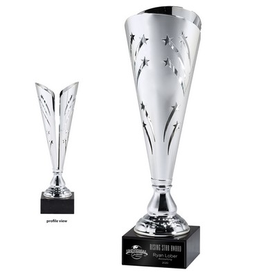Large Silver Star Cutout Trophy Cup
