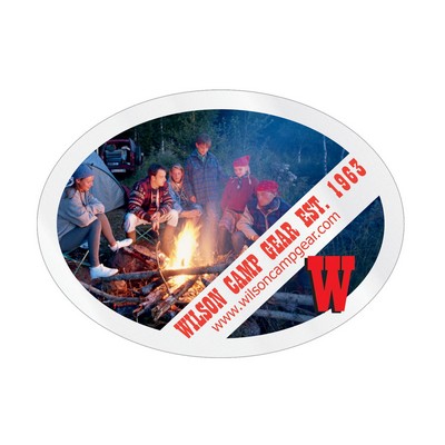 Full Color Digital Sticker | Custom | Die Cut | Clear Poly | Permanent Adh Back | 117-143 Sq In