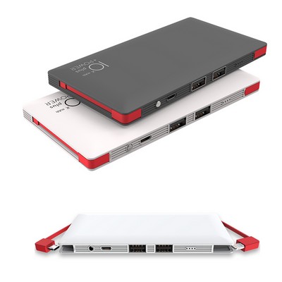 10000Mah Ultra Slim Power Bank With Micro USB Cable
