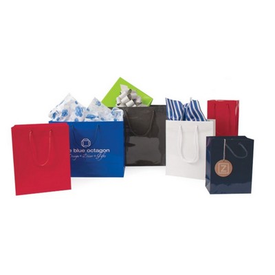 White Gloss Eurotote Bag (5.5"x3.5"x6")
