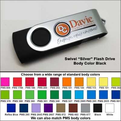 Swivel Flash Drive - 512 MB Memory - Body Black