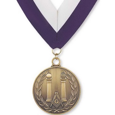 2 ½" Photo Medal w/Neck Ribbon