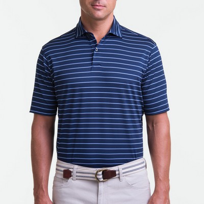 Fairway & Greene Men's Faxon Stripe Jersey Polo Shirt USA MADE