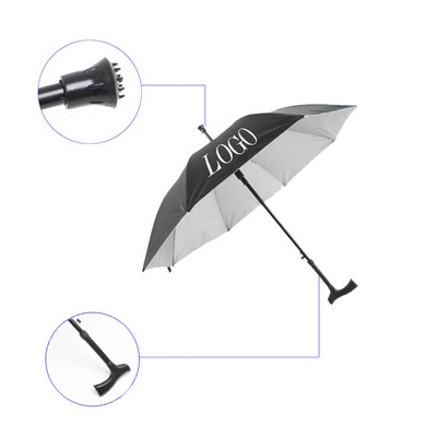 2-in-1 Walking Cane Umbrella