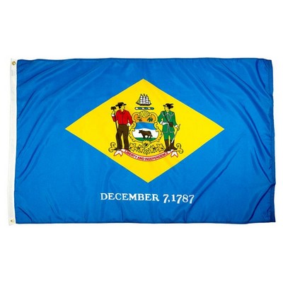 Delaware Indoor Parade Flag w/Fringe (3'x5')